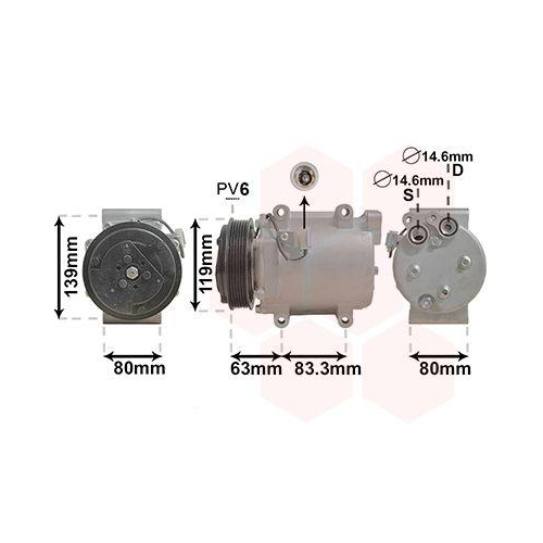 VAN WEZEL Kompressor, Klimaanlage 5900K121