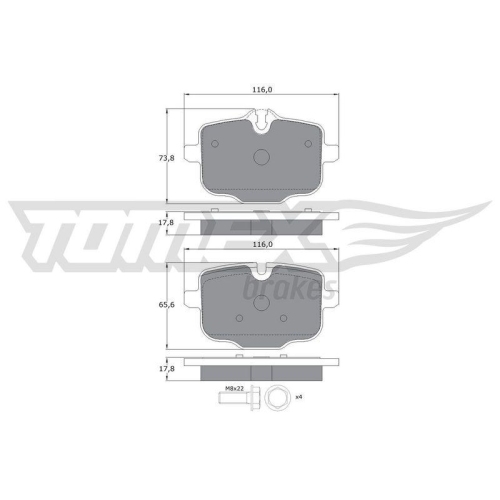 TOMEX Brakes Bremsbelagsatz, Scheibenbremse TX 17-36