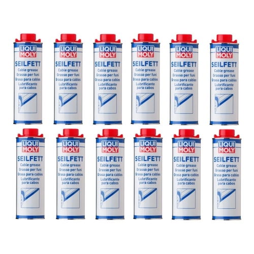 12x LIQUI MOLY Seilfett 1 Liter Dose - Hohlraumversiegelung -Art.Nr. 6173