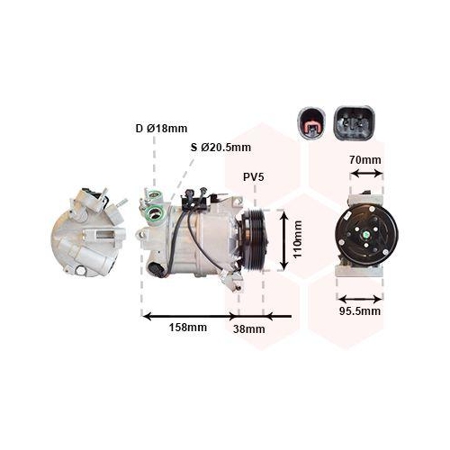 VAN WEZEL Kompressor, Klimaanlage 5900K143