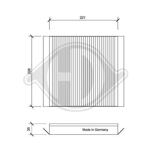 DIEDERICHS Filter, Innenraumluft DIEDERICHS Climate DCI0076