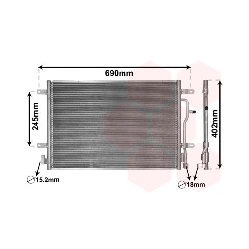 VAN WEZEL Kondensator, Klimaanlage 03005199