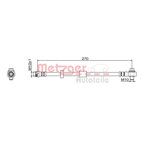 METZGER Bremsschlauch GREENPARTS 4111579