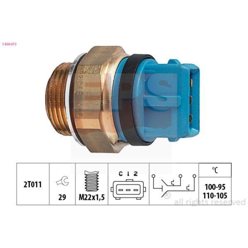 EPS Temperaturschalter, K&uuml;hlerl&uuml;fter Made in Italy - OE Equivalent 1.850.672