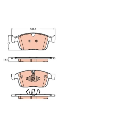 TRW Bremsbelagsatz, Scheibenbremse GDB2146