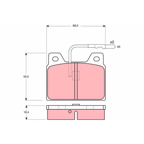 TRW Bremsbelagsatz, Scheibenbremse GDB156