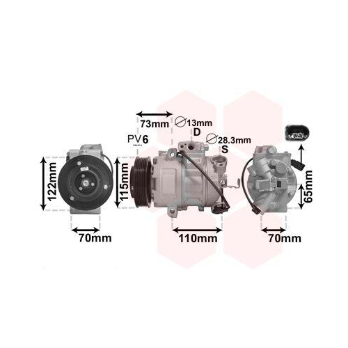 VAN WEZEL Kompressor, Klimaanlage 7600K018