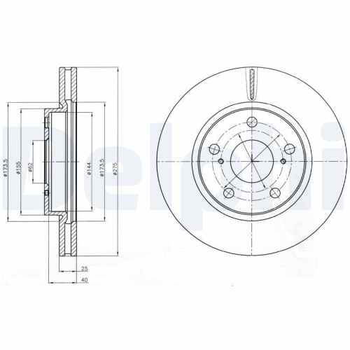 DELPHI Bremsscheibe BG4304