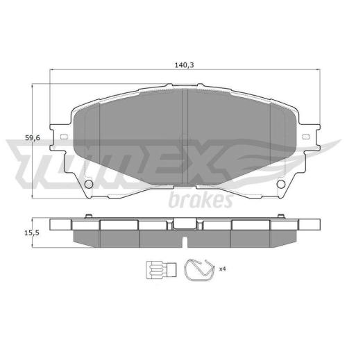 TOMEX Brakes Bremsbelagsatz, Scheibenbremse TX 17-41