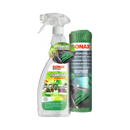 Sonax Innenreiniger CleanStar 750ml Geruchsvernichter inkl. 2 Mikrofasertücher