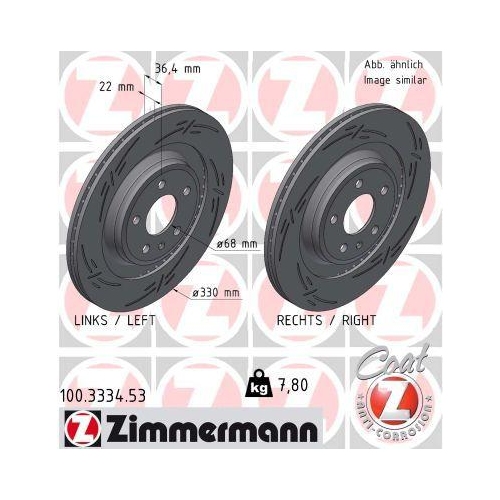 ZIMMERMANN Bremsscheibe BLACK Z 100.3334.53