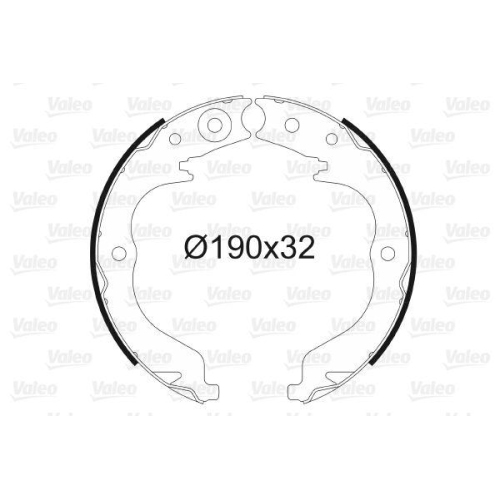 VALEO Bremsbackensatz, Feststellbremse 564151