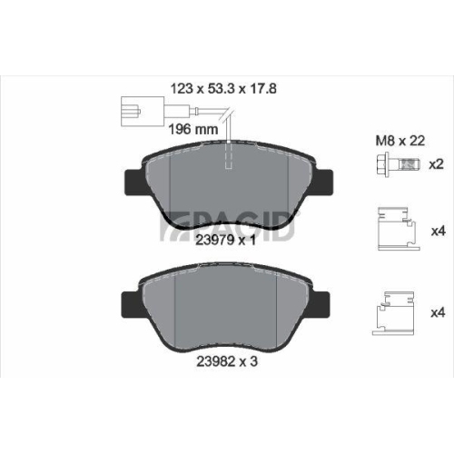 PAGID Bremsbelagsatz, Scheibenbremse T2003N