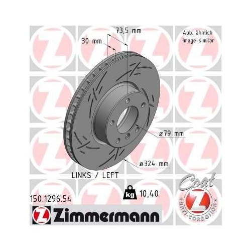 ZIMMERMANN Bremsscheibe BLACK Z 150.1296.54
