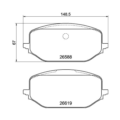 HELLA Bremsbelagsatz, Scheibenbremse 8DB 355 044-291