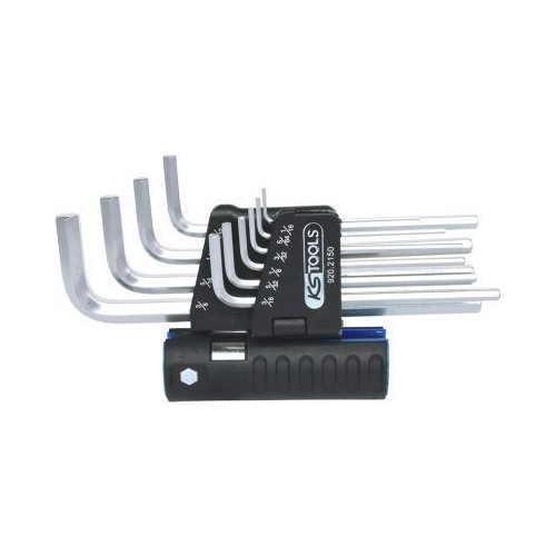 3 in 1 Innen6kant-Winkelstiftschl&uuml;ssel-Satz,10-tlg lang, Zoll KS TOOLS 920.2150