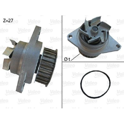 VALEO Wasserpumpe, Motork&uuml;hlung 506385