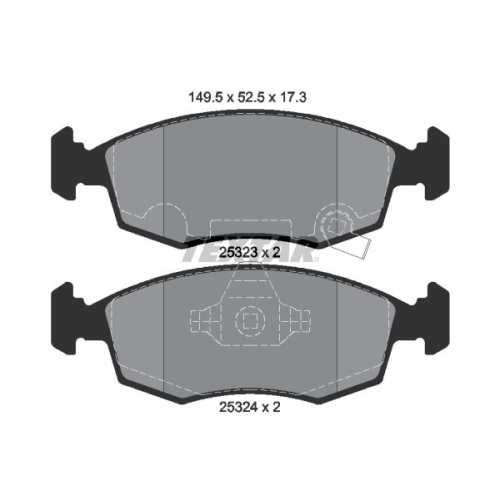 TEXTAR Bremsbelagsatz, Scheibenbremse Q+ 2532301