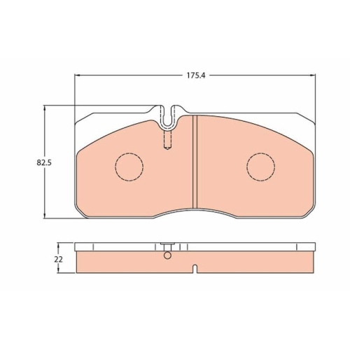 TRW Bremsbelagsatz, Scheibenbremse GDB5059