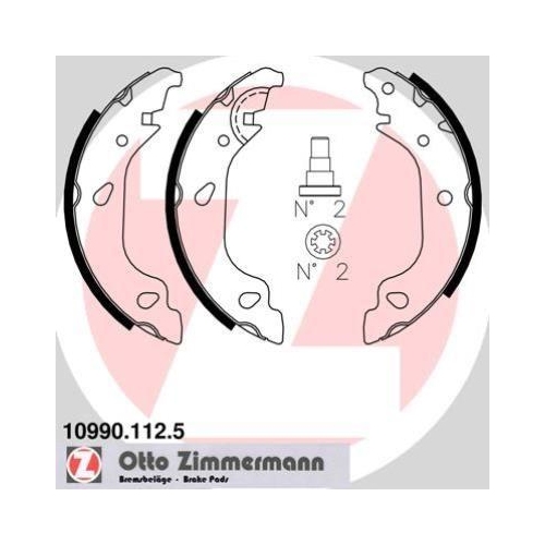 ZIMMERMANN Bremsbackensatz 10990.112.5