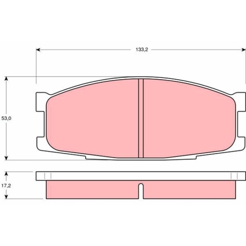 TRW Bremsbelagsatz, Scheibenbremse GDB1022