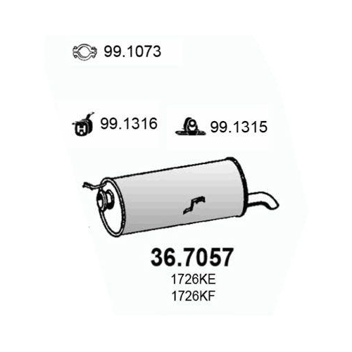 ASSO Endschalld&auml;mpfer 36.7057