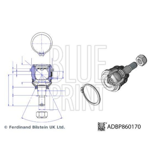 BLUE PRINT Trag-/F&uuml;hrungsgelenk ADBP860170