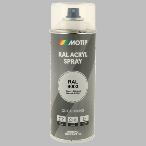 Lackspray Farbe schnell trocknend RAL 9003 signalweiss hochglanz 400ml 07042