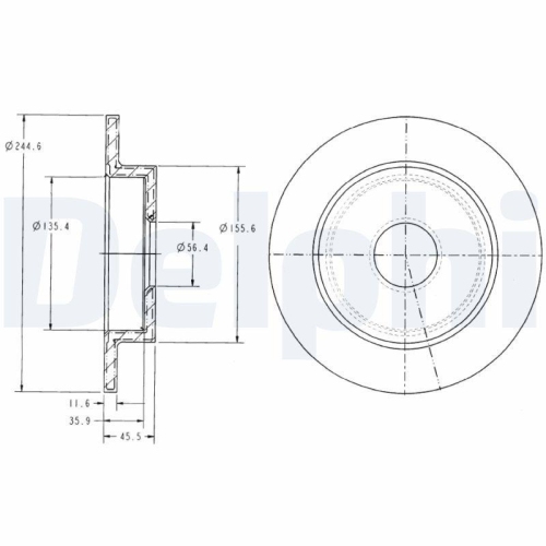 DELPHI Bremsscheibe BG3131