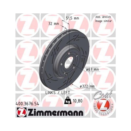 ZIMMERMANN Bremsscheibe BLACK Z 400.3676.54