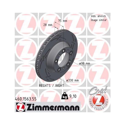 ZIMMERMANN Bremsscheibe BLACK Z 460.1563.55