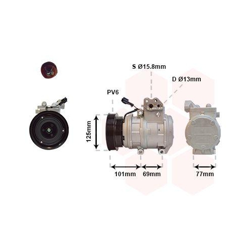 VAN WEZEL Kompressor, Klimaanlage 8200K208