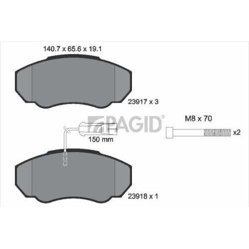 PAGID Bremsbelagsatz, Scheibenbremse T1354N