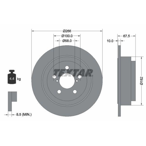 TEXTAR Bremsscheibe 92082000