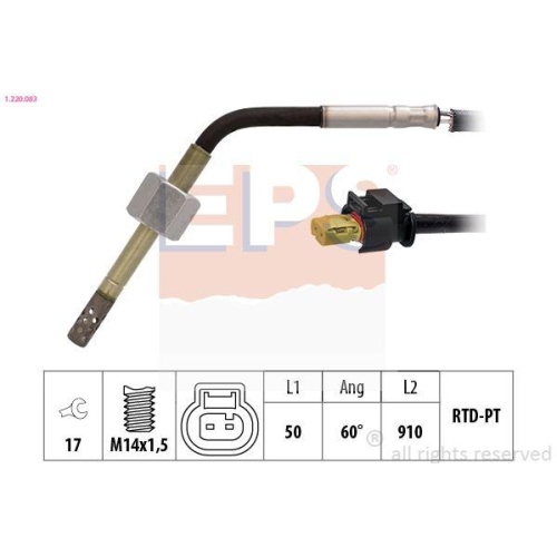 EPS Sensor, Abgastemperatur Made in Italy - OE Equivalent 1.220.083