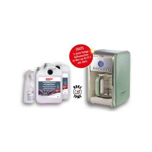 SONAX AKTIONSPAKET FELGENREINIGER + SPRÜHFLASCHE + KAFFEEMASCHINE 07697050