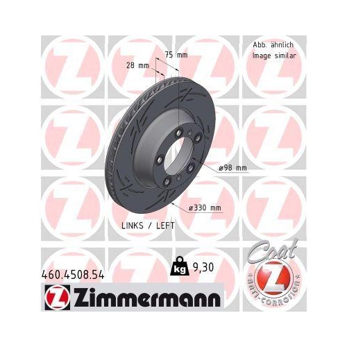 ZIMMERMANN Bremsscheibe BLACK Z 460.4508.54