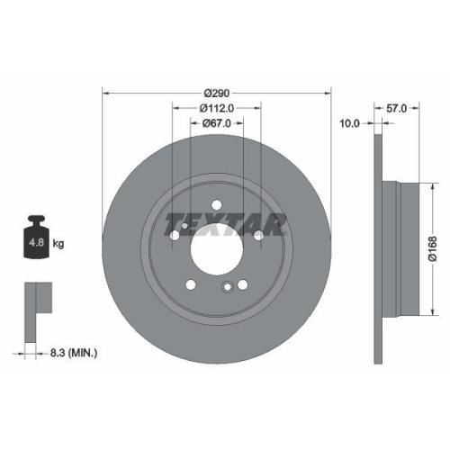 TEXTAR Bremsscheibe 92089000
