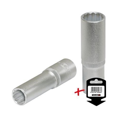KS TOOLS 917.3979-E 3/8 Zoll 12-kant-Stecknuss, lang, 19 mm, auf H&auml;nger