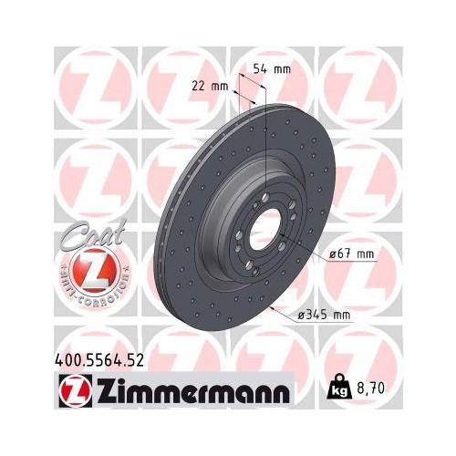 ZIMMERMANN Bremsscheibe SPORT Z 400.5564.52