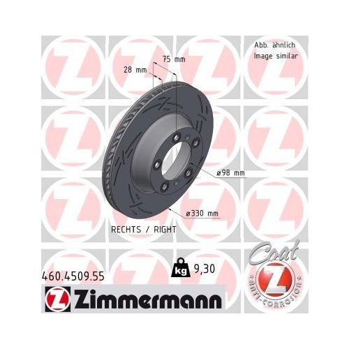 ZIMMERMANN Bremsscheibe BLACK Z 460.4509.55