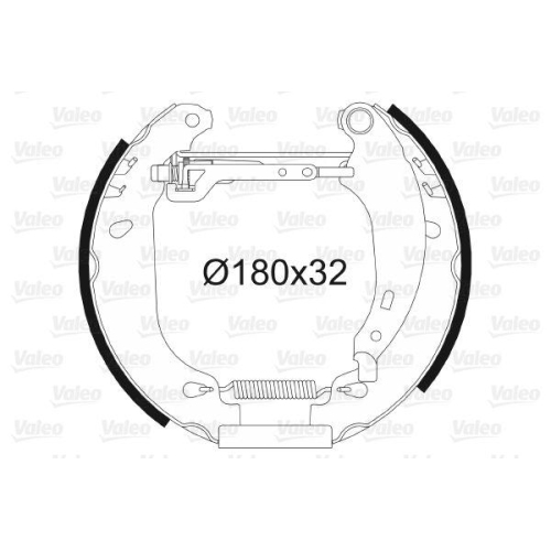 VALEO Bremsbackensatz 554634