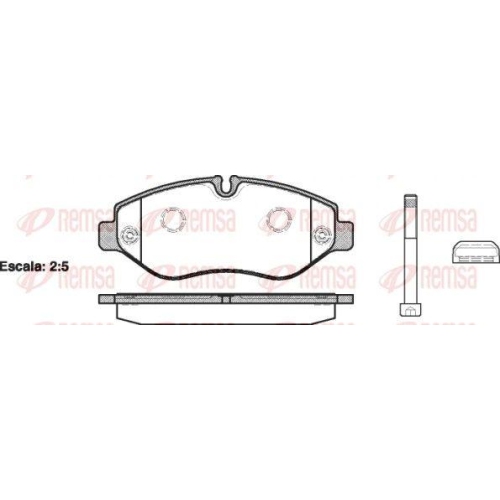 REMSA Bremsbelagsatz, Scheibenbremse 1245.10