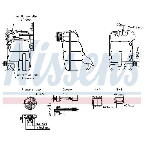 NISSENS Ausgleichsbeh&auml;lter, K&uuml;hlmittel ** FIRST FIT ** 996344