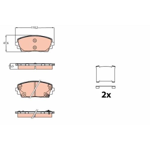 TRW Bremsbelagsatz, Scheibenbremse GDB2160