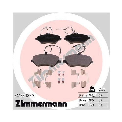 ZIMMERMANN Bremsbelagsatz, Scheibenbremse 24133.185.2
