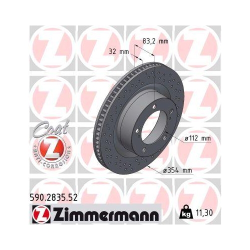 ZIMMERMANN Bremsscheibe SPORT Z 590.2835.52