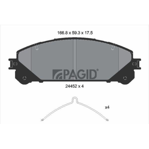 PAGID Bremsbelagsatz, Scheibenbremse T1997N