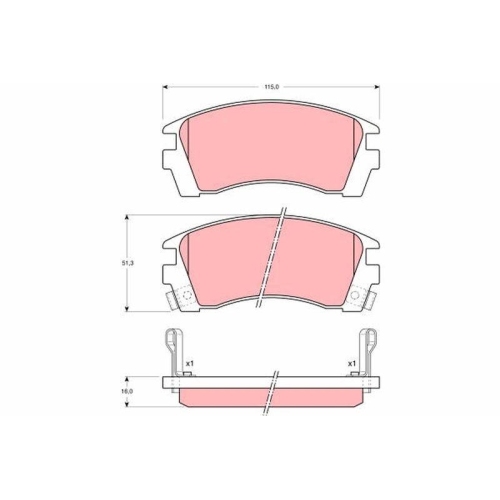 TRW Bremsbelagsatz, Scheibenbremse GDB1013