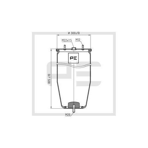 PE Automotive Federbalg, Luftfederung 084.352-70A